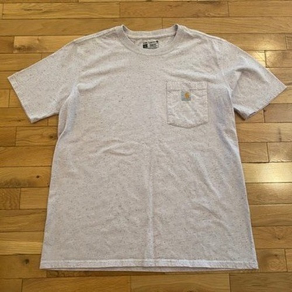 Carhartt Boys Large 12-14 Loose Fit Pocket T-Shirt Grey Speckled Short Sleeve